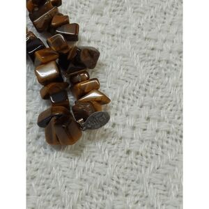Tiger's Eye Beaded Bracelet Signed Juliet